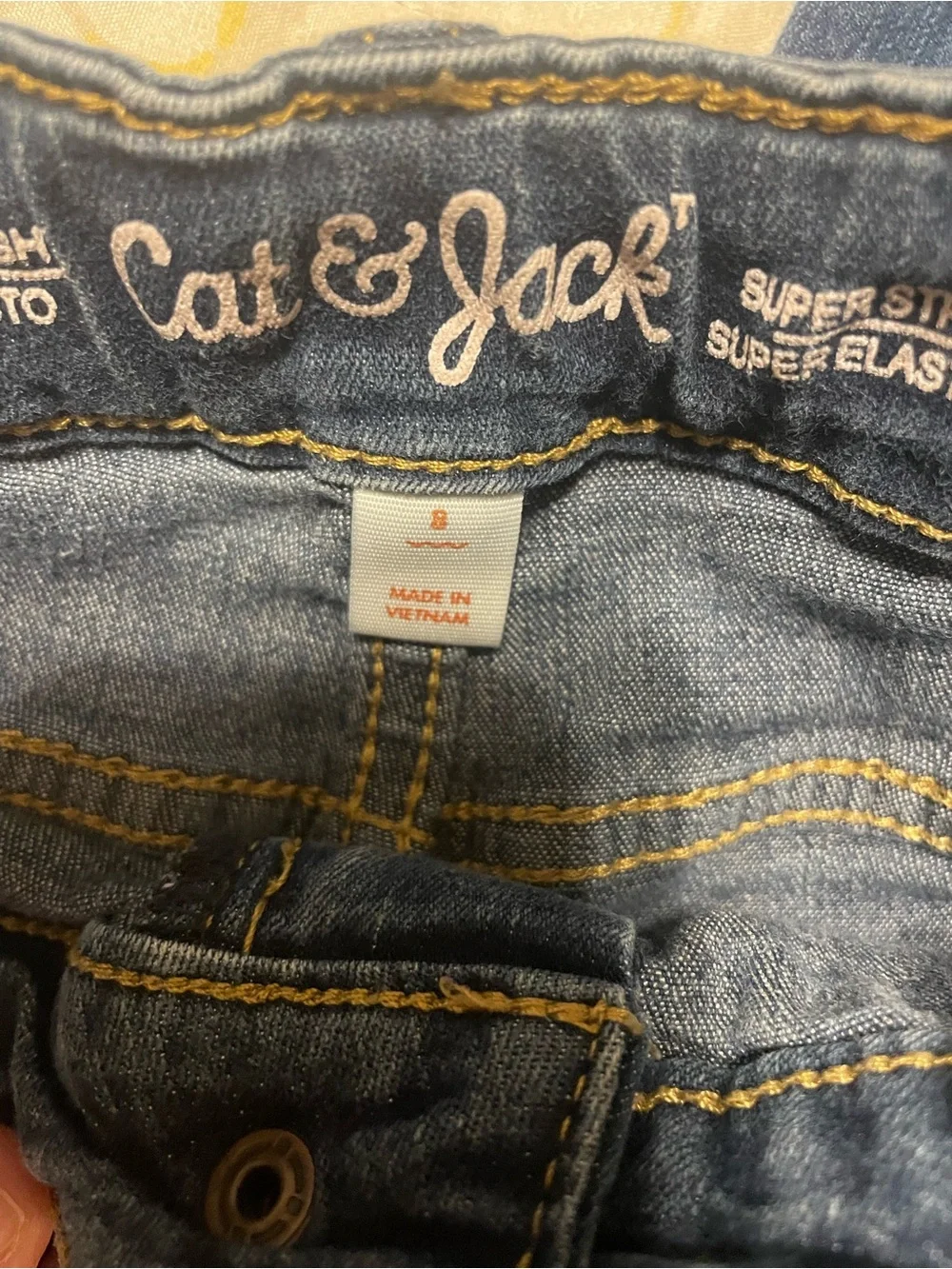 Girl’s size 8, Adjustable waist Jeans, 5 pair bundle